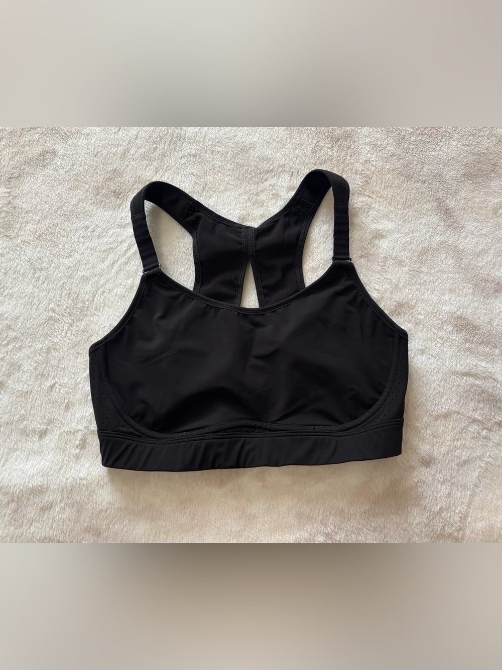 SPANX Black Racerback Sports Bra with Wide Underband
